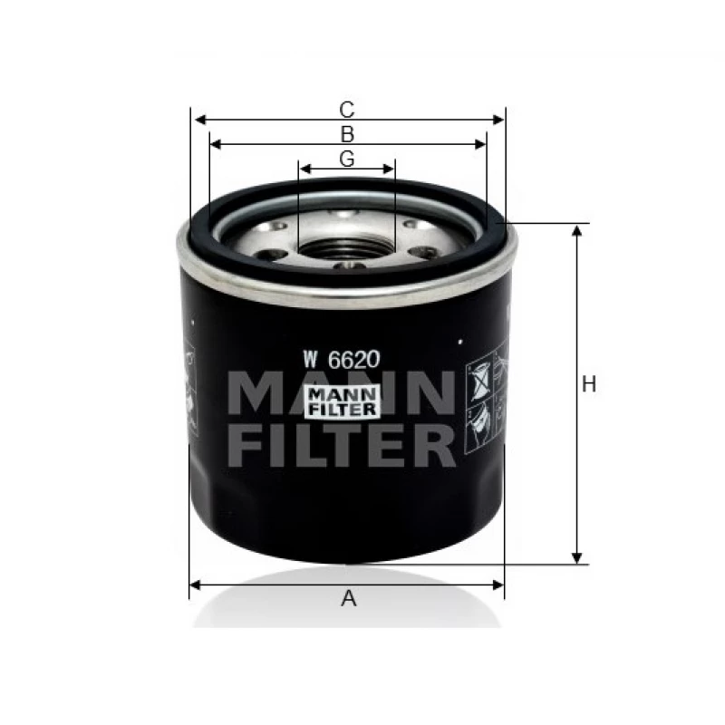 Filtro Oleo Kwid 1.0 12v 3cil 17/ Mann